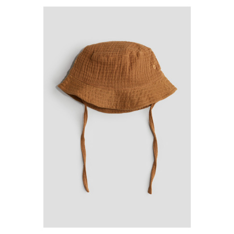 H & M - Cotton muslin bucket hat - béžová H&M