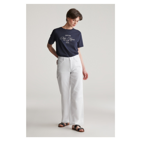 DŽÍNY GANT REL STRAIGHT WHITE JEANS EGGSHELL