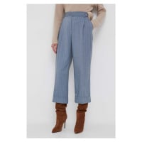 Kalhoty Sisley dámské, široké, high waist
