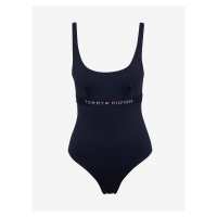 Tmavě modré dámské jednodílné plavky Tommy Hilfiger Underwear