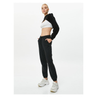 Koton Jogger Sweatpants Textured Tie Waist