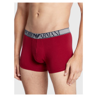 Pánské boxerky 2PACK 111769 3F720 15876 tm. modro-vínové - Emporio Armani