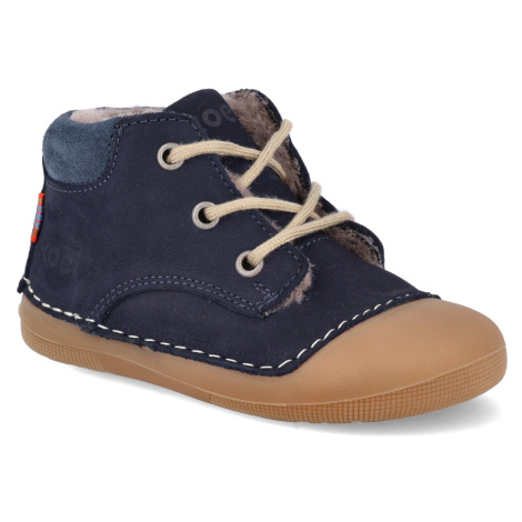 Barefoot zimní boty Koel - Baby Bare Bio Nubuk Blue modrá Koel4kids