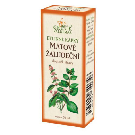 Grešík Mátové žaludeční bylinné kapky 50 ml