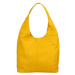 Velká dámská kožená kabelka Hayley, výrazná žlutá