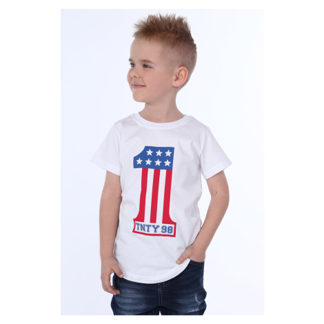 Chlapecké bílé tričko s aplikací FASARDI