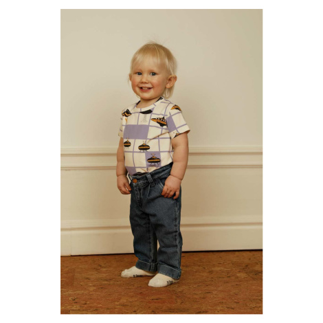 Dětské tričko Mini Rodini fialová barva