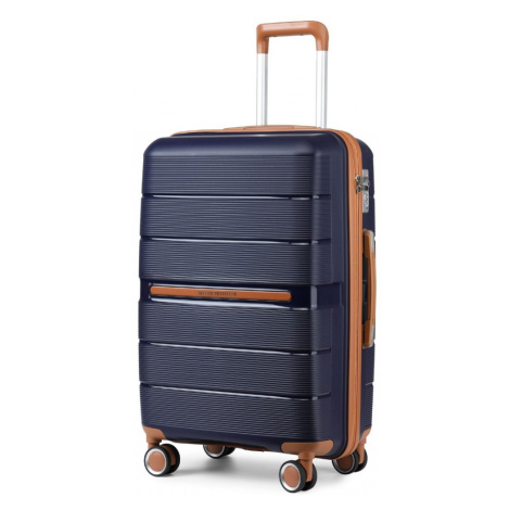 British Traveller K2392L Kufr spinner 55cm Modrý Polypropylen