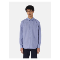 Košile trussardi shirt italian collar micro fantasy modrá