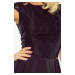 Dámské černé elegantní šaty s krajkou ALESSANDRA 157-2