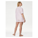 Růžové dámské pruhované pyžamo s úpravou Cool Comfort™ Marks & Spencer