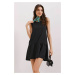 Bigdart 2344 Flared Knitted Summer Dress - Black