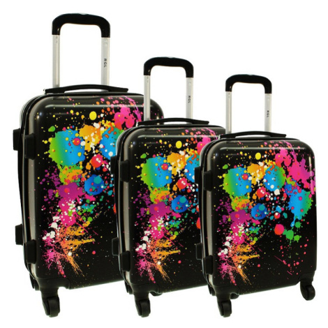 Rogal Barevná sada 3 skořepinových cestovních kufrů "Colors" - M (35l), L (65l), XL (100l)