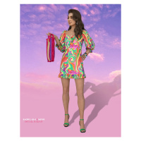Koton Rachel Araz X - Srdcový výstřih Balonové rukávy Mini šaty