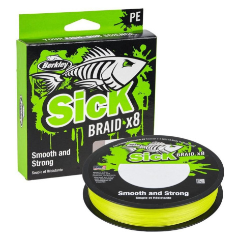 Berkley Šňůra Sick Braid Hi-Vis Žlutá 150m - 0,14mm 16,5kg