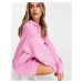 Adidas Originals '2000s Luxe' velour hoodie dress in pink with diamante logo