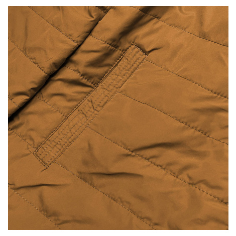 Černo-karamelová oboustranná dámská bunda (W502-1) MHM