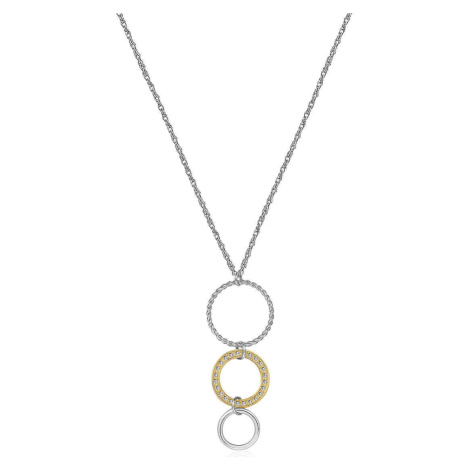 S`Agapõ Bicolor náhrdelník s kruhy Sirkel SSK02 S'Agapõ