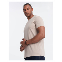 Ombre Classic BASIC men's cotton T-shirt - sand