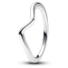 Pandora Vlnitý stříbrný prsten Timeless 193095C00