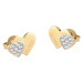 Guess Půvabné pozlacené náušnice s krystaly Studs Party JUBE02174JWYGT/U