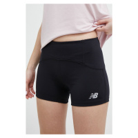 Běžecké šortky New Balance Accelerate Pacer černá barva, medium waist