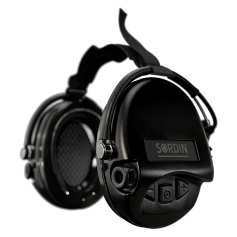 Elektronické chrániče sluchu Supreme Mil-Spec AUX Neckband Sordin® – Černá