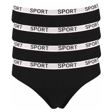 Sporty girl bavlněné kalhotky F6490-4bal černá