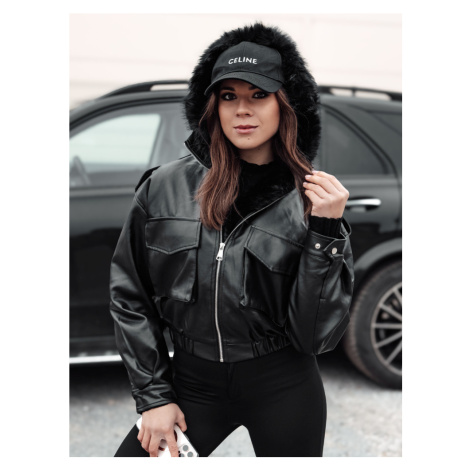 Dámská bunda s kapucí a kožíškem SOFTREBEL Dstreet TY4761 Barva: Černá