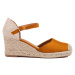 Damskie espadryle na koturnie Shelovet camel