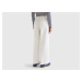 Benetton, High-waisted Trousers With Wide Leg