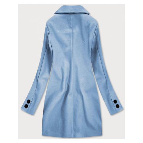 Světle modrý klasický dámský kabát (25533) modrý Made in Italy | Modio.cz