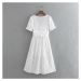 Krajkové bílé šaty FashionEU