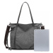 KONO Savana dámská taška na rameno - šedá - 34 cm