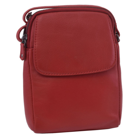 Kožená crossbody kabelka Mercucio 250118 červená