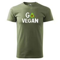 DOBRÝ TRIKO Pánské tričko s potiskem Go vegan