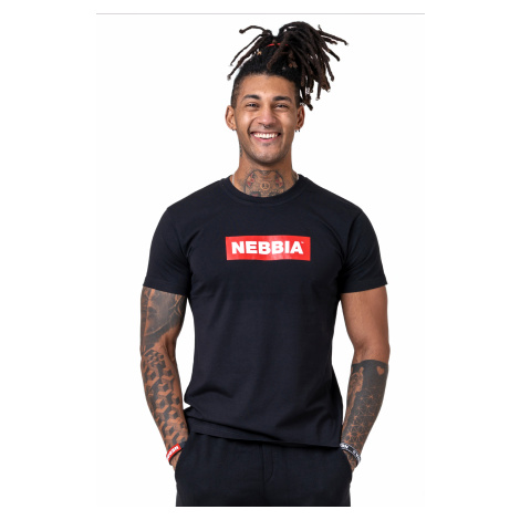 Pánské tričko NEBBIA Basic 593 (bílá, černá)