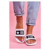 Dámské gumové pantofle s nápisem Big Star v bílé barvě