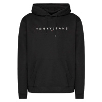 Tommy Jeans Logo Embroidery Hoodie Black Černá