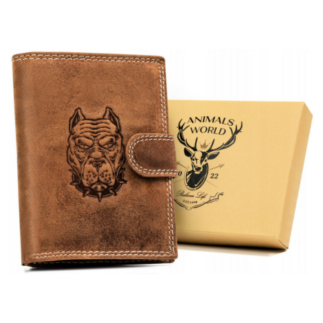 Pánská peněženka z přírodní nubukové kůže znamení zvěrokruhu Wild