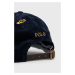 Bavlněná baseballová čepice Polo Ralph Lauren tmavomodrá barva, s aplikací