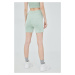 Kraťasy Reebok Classic H46811 dámské, zelená barva, s aplikací, high waist