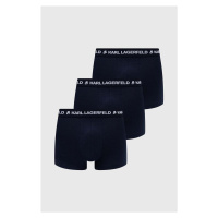 Boxerky Karl Lagerfeld 3-pack pánské, tmavomodrá barva