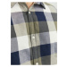Modro-khaki pánská kostkovaná flanelová košile Jack & Jones Buffalo