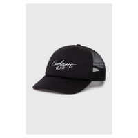 Kšiltovka Carhartt WIP Signature Trucker Cap černá barva, s aplikací, I034024.0D2XX