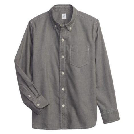 GAP BRUSHED OXFORD Chlapecká košile, šedá, velikost