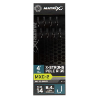 Matrix návazec mxc-2 x-strong pole rig barbless 10 cm - size 14 0,18 mm