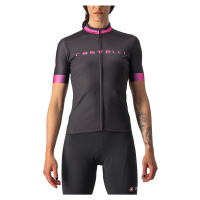 CASTELLI Cyklistický dres s krátkým rukávem - GRADIENT LADY - růžová/černá/antracitová