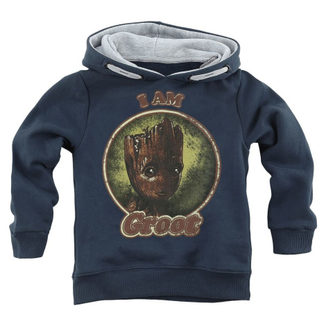 Strážci galaxie Kids - I Am Groot detská mikina s kapucí námořnická modrá