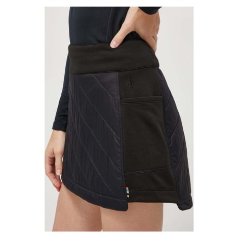Sportovní sukně Smartwool Smartloft černá barva, mini